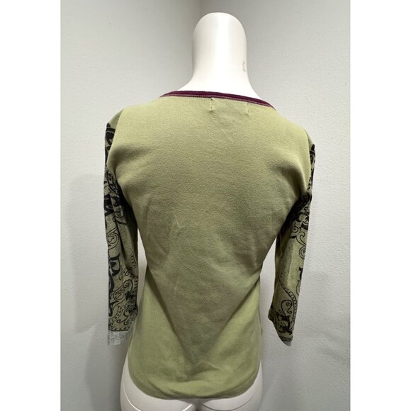 Y2K Vintage Vanilla Sugar T Shirt Top Women Hippie Punk Grunge Tattoo Sleeves - Picture 5 of 8